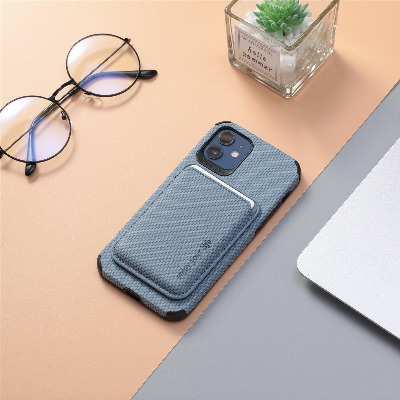 Coque Porte-carte Aspect Cuir Magsafe pour iPhone 16 Plus