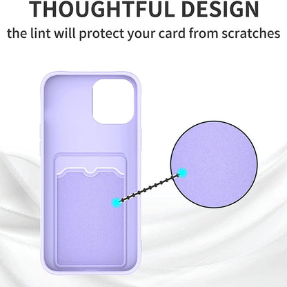 Coque Porte-carte en Silicone Avec Protection Coulissante pour iPhone 16