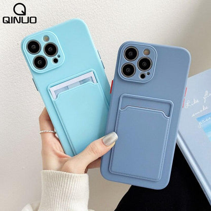 Coque Porte-carte en Silicone pour iPhone 13 Pro Max - Coque Wiqeo 10€-15€, Coque, iPhone 13 Pro Max, Portefeuille, Silicone Wiqeo, Déstockeur de Coques Pour iPhone