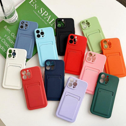 Coque Porte-carte en Silicone pour iPhone 13 Pro Max - Coque Wiqeo 10€-15€, Coque, iPhone 13 Pro Max, Portefeuille, Silicone Wiqeo, Déstockeur de Coques Pour iPhone