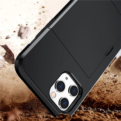 Coque Porte-cartes Armure Coulissante pour iPhone 14 Plus