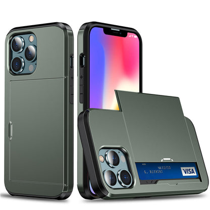 Coque Porte-cartes Armure Coulissante pour iPhone 14 Pro Max