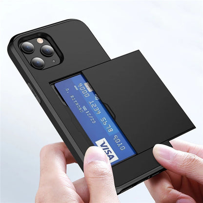 Coque Porte-cartes Armure Coulissante pour iPhone 14 Pro Max