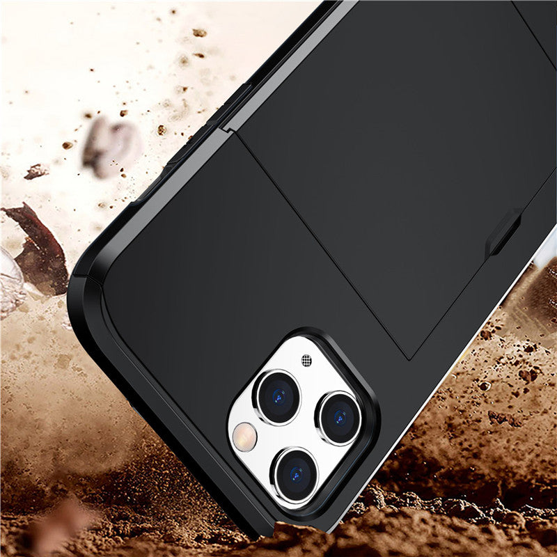 Coque Porte-cartes Armure Coulissante pour iPhone 14 Pro Max