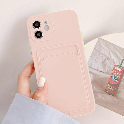 Coque Porte-cartes en Silicone pour iPhone 16 - Coque Wiqeo 15€-20€, Coque, iPhone 16, Portefeuille, Silicone Wiqeo, Déstockeur de Coques Pour iPhone