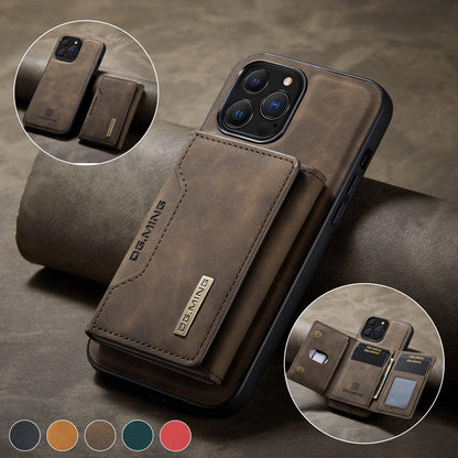 Coque Portefeuille Amovible Aspect Cuir pour iPhone 16 Pro Max