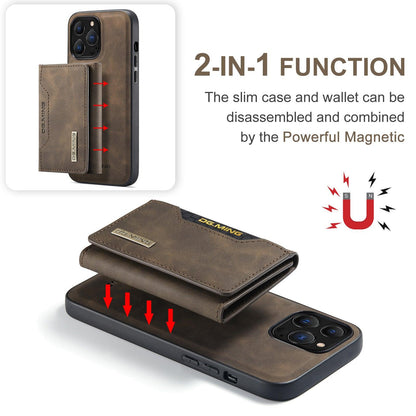 Coque Portefeuille Amovible Aspect Cuir pour iPhone 16 Pro Max