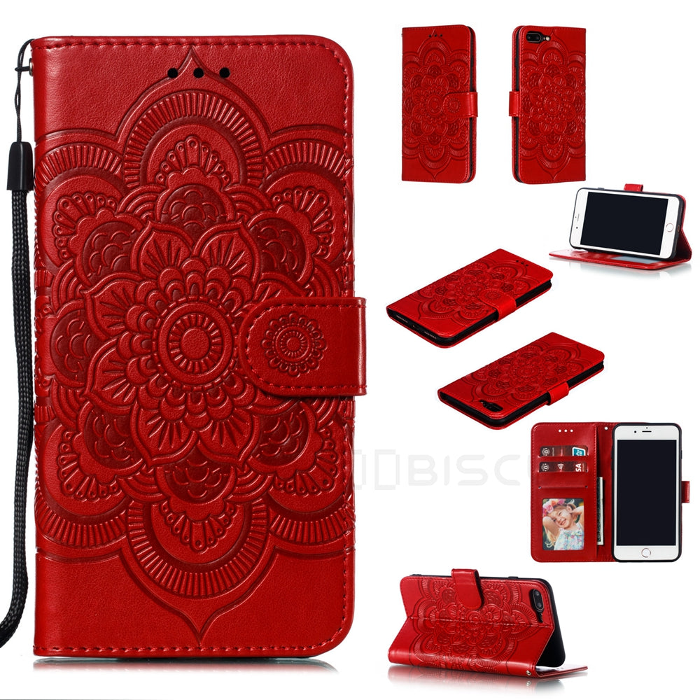 Coque Portefeuille Motif à Fleurs pour iPhone 15