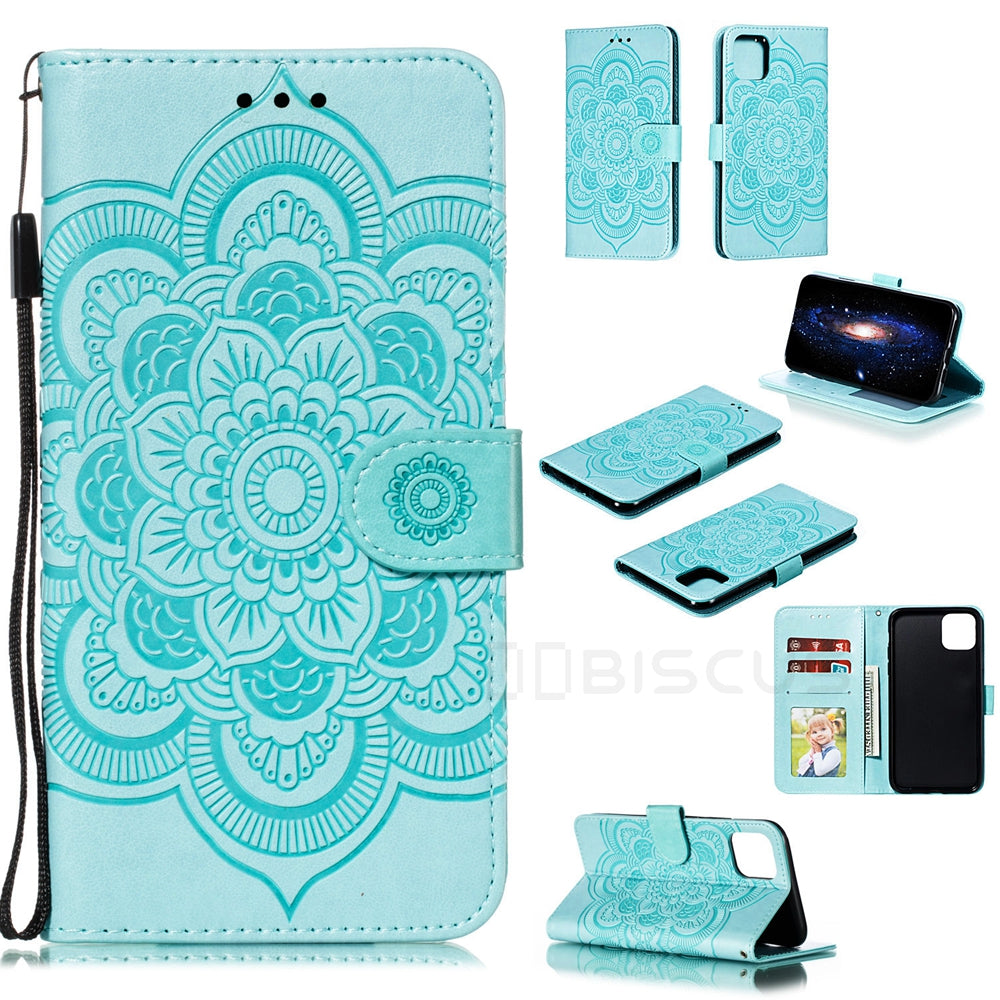 Coque Portefeuille Motif à Fleurs pour iPhone 15