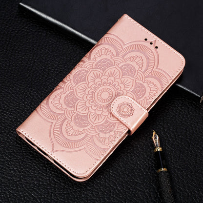 Coque Portefeuille Motif à Fleurs pour iPhone 16 - Rose
