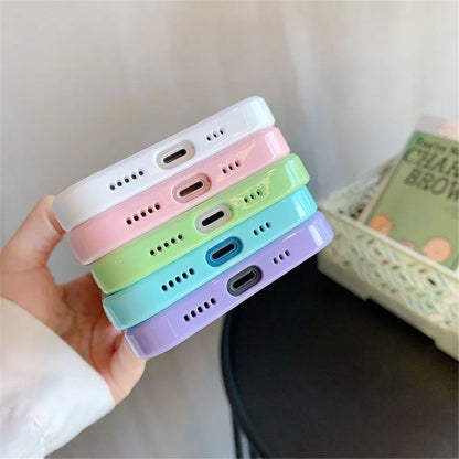 Coque Protection Silicone Antichoc avec Bordures en Couleurs pour iPhone 12 Pro