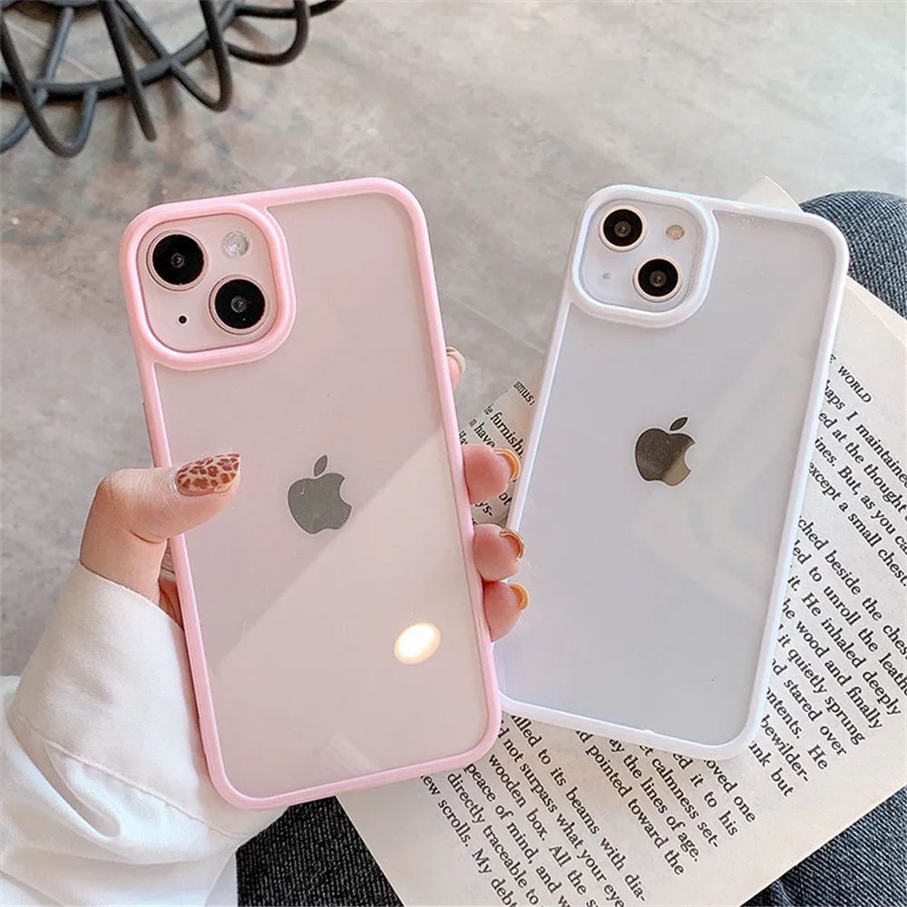 Coque Protection Silicone Antichoc avec Bordures en Couleurs pour iPhone 12 Pro Max