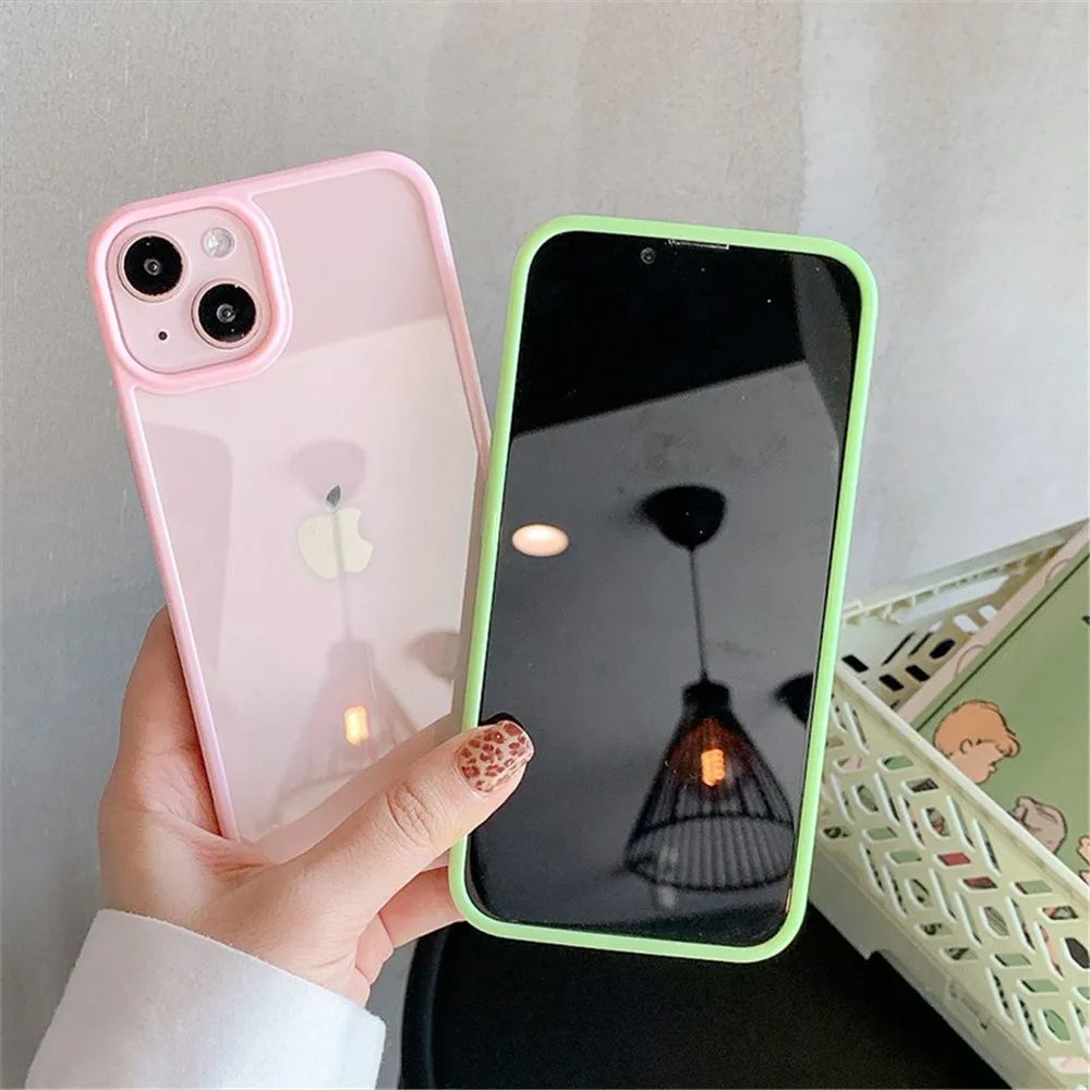 Coque Protection Silicone Antichoc avec Bordures en Couleurs pour iPhone 12 Pro Max