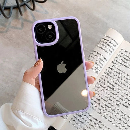 Coque Protection Silicone Antichoc avec Bordures en Couleurs pour iPhone 14 Plus - Violet