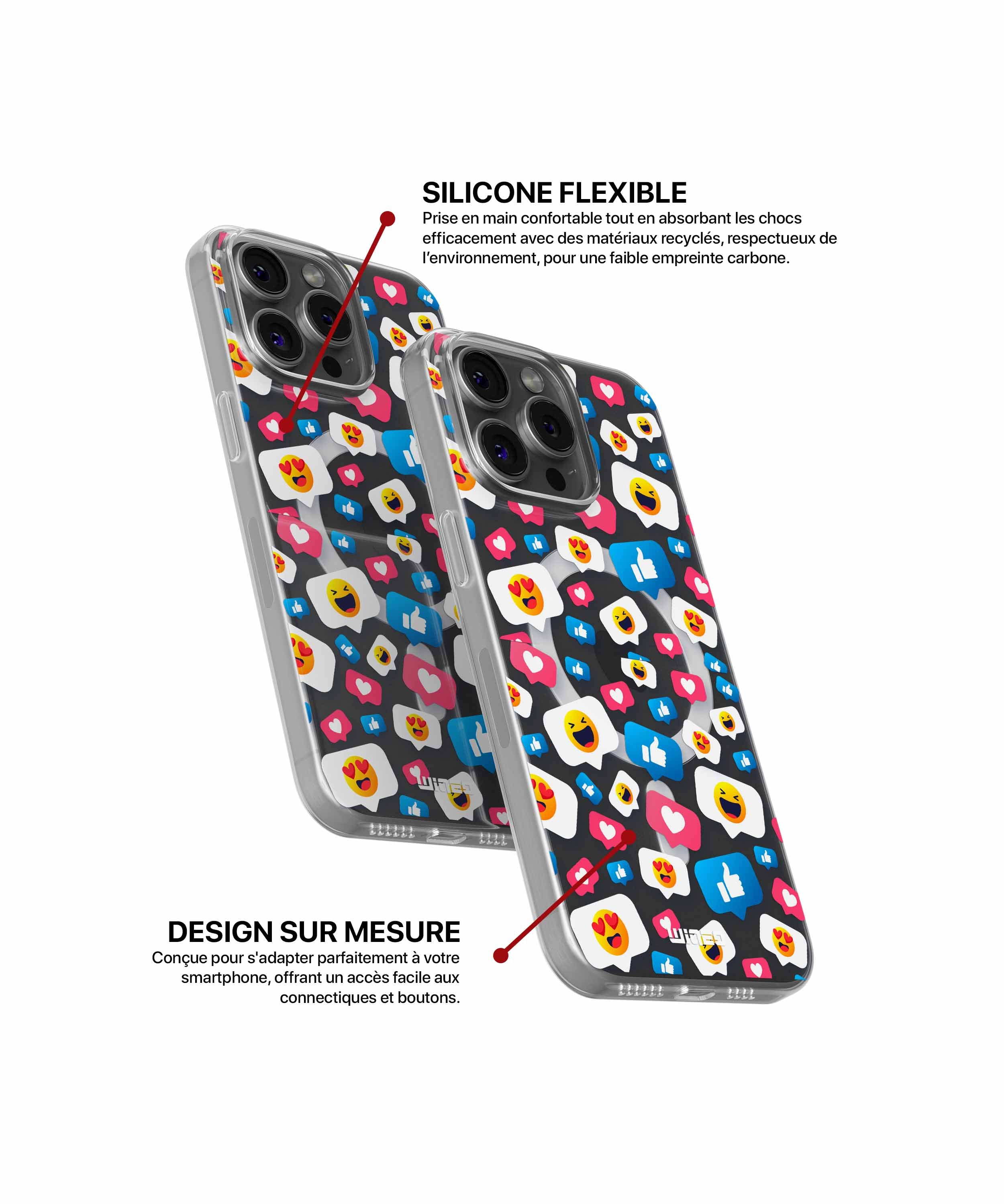 Coque réactions éclatantes pour iPhone