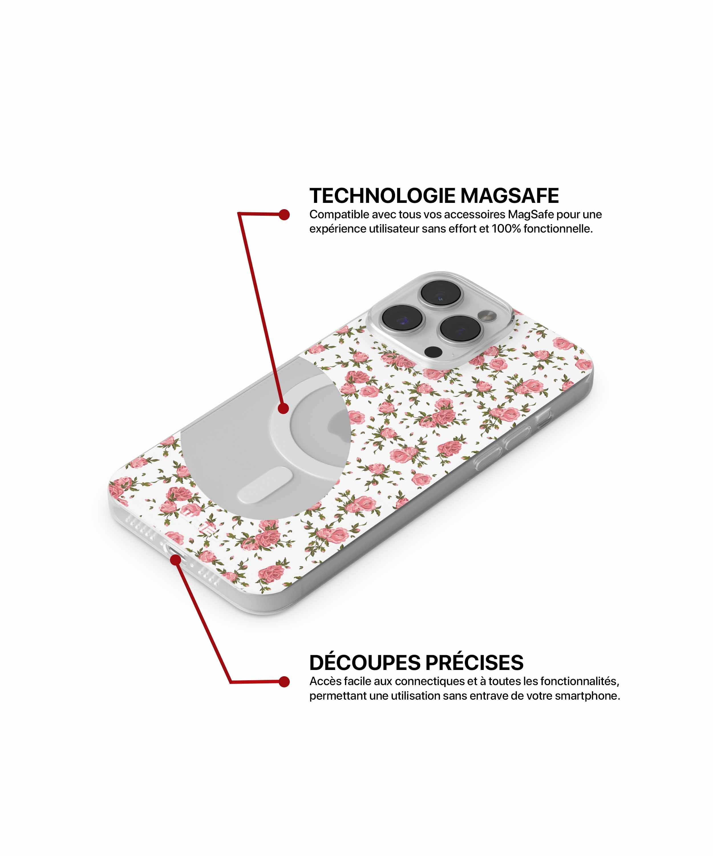 Coque roses classiques pour iPhone