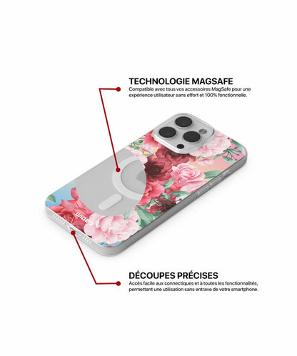 Coque roses poétiques pour iPhone