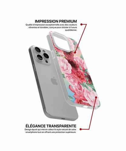 Coque roses poétiques pour iPhone