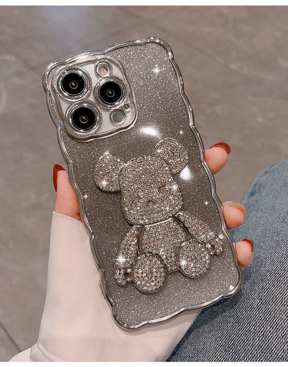 Coque Scintillante en Strass pour iPhone 15 - Argent