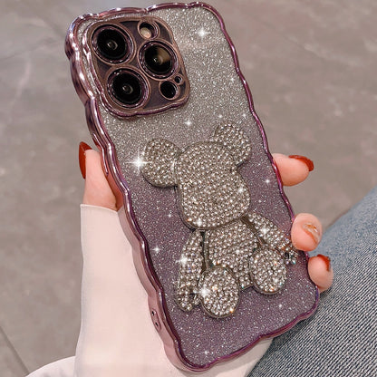 Coque Scintillante en Strass pour iPhone 15 - Violet