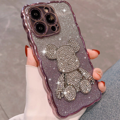 Coque Scintillante en Strass pour iPhone 16 - Violet