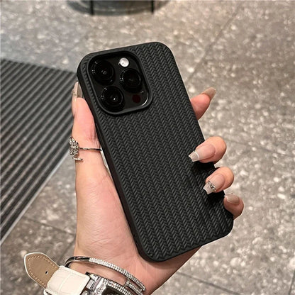 Coque Silicone Flexible Texturée Design Élégant pour iPhone 13 Pro Max - Noir