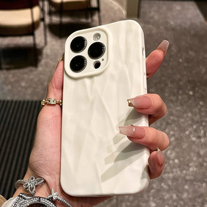 Coque Silicone Souple Design Élégant pour iPhone 14 - Blanc
