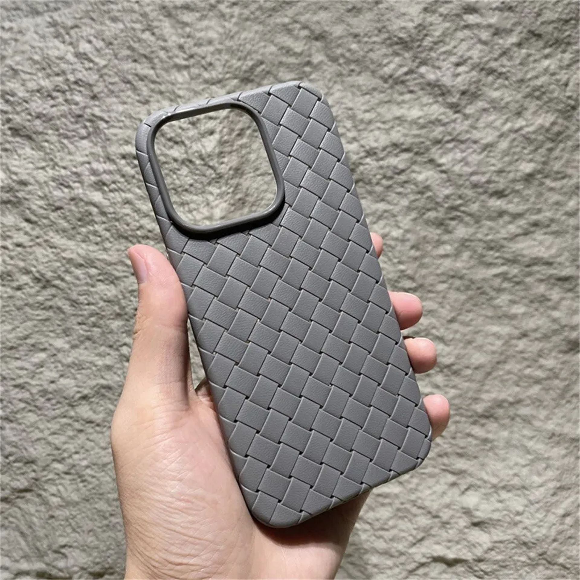 Coque Silicone Tissée Antichoc avec Dissipation Thermique pour iPhone 16 Plus - Gris