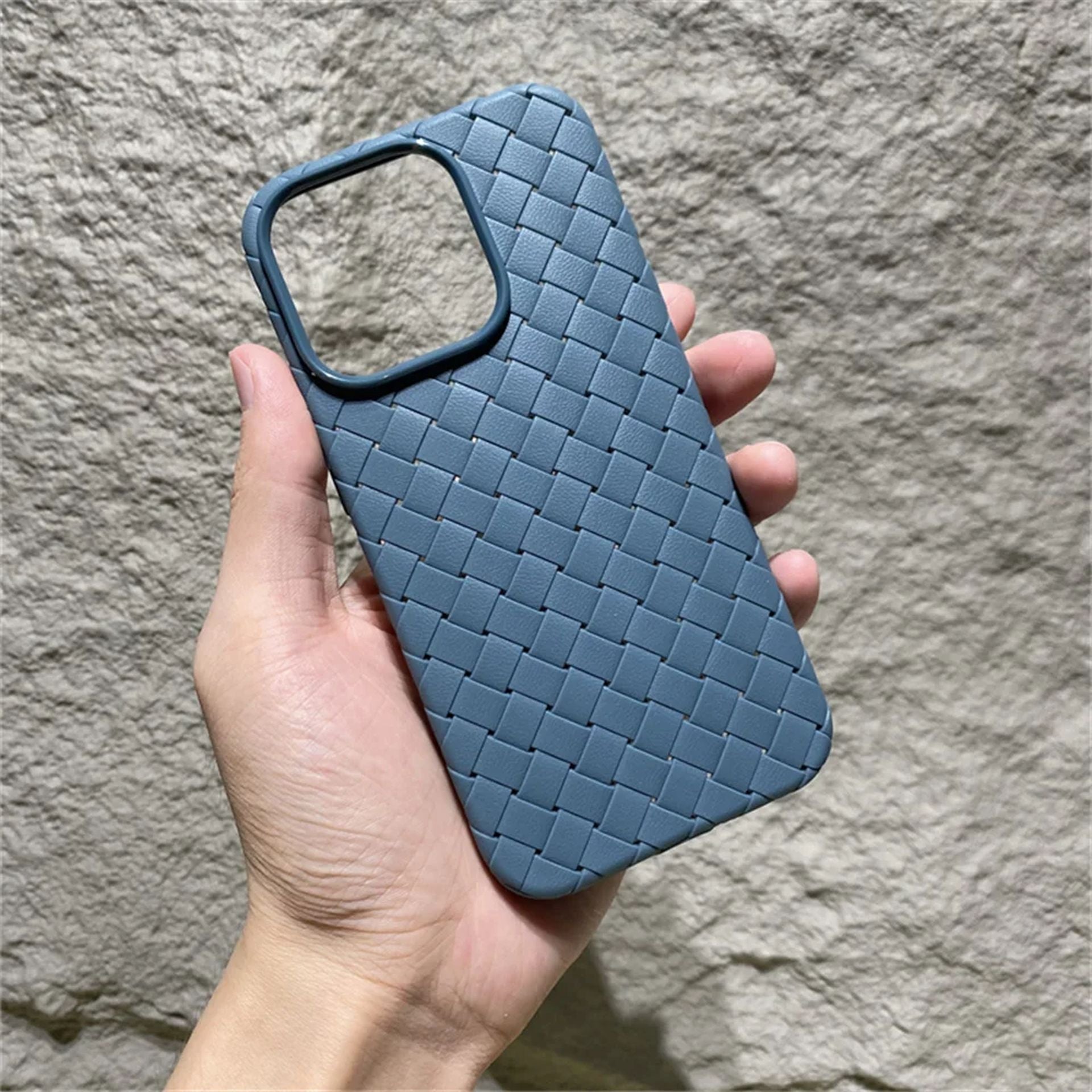 Coque Silicone Tissée Antichoc avec Dissipation Thermique pour iPhone 16 Plus - Bleu Clair