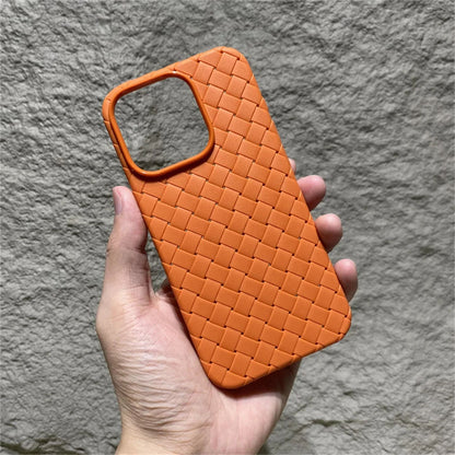 Coque Silicone Tissée Antichoc avec Dissipation Thermique pour iPhone 16 Plus - Orange