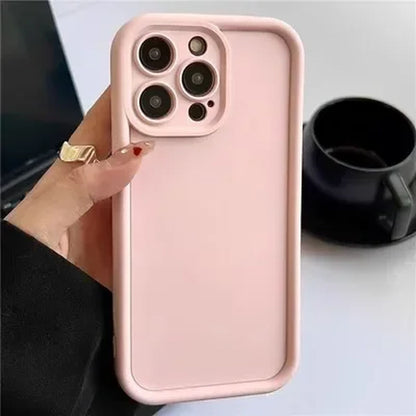 Coque Sillicone Antichoc Élégante avec Design Minimaliste pour iPhone 16 Plus - Rose