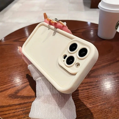 Coque Sillicone Antichoc Élégante avec Design Minimaliste pour iPhone 16 Plus