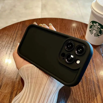Coque Sillicone Antichoc Élégante avec Design Minimaliste pour iPhone 16 Plus - Noir