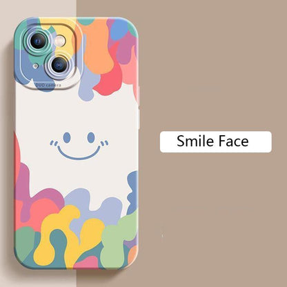 Coque Smiley en Silicone pour iPhone 16 - Coque Wiqeo 10€-15€, Coque, iPhone 16, Silicone Wiqeo, Déstockeur de Coques Pour iPhone
