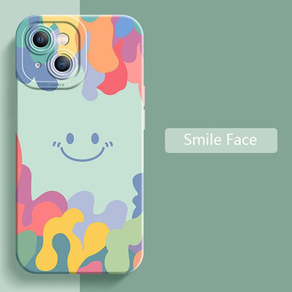 Coque Smiley en Silicone pour iPhone 16 - Coque Wiqeo 10€-15€, Coque, iPhone 16, Silicone Wiqeo, Déstockeur de Coques Pour iPhone