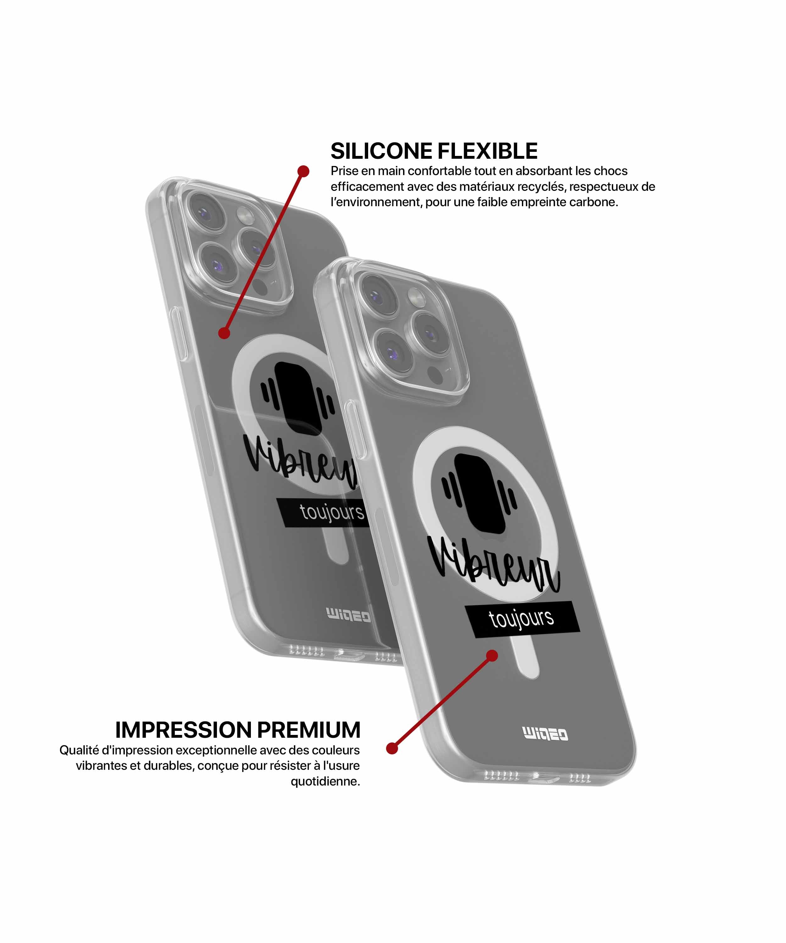 Coque toujours mode vibreur pour iPhone