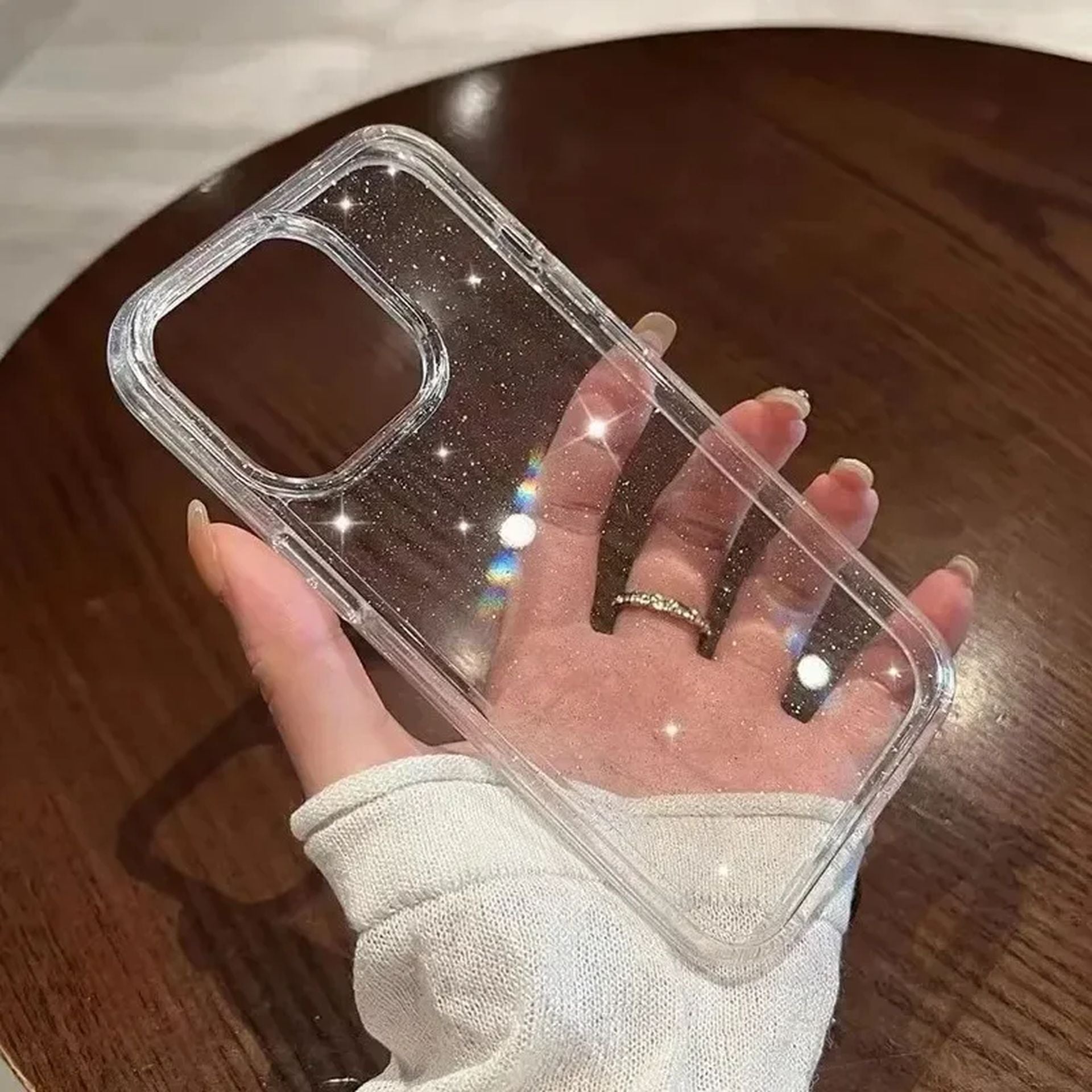 Coque Transparent Antichoc Brillant Souple Luxe pour iPhone 15 Pro