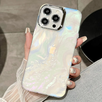 Coque Transparent Brillante Avec Effet Arc en Ciel pour iPhone 15 Pro Max - Blanc