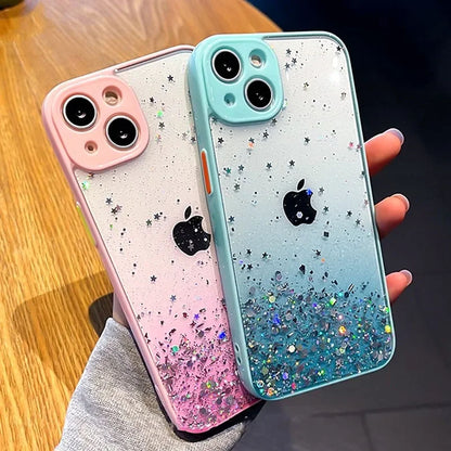 Coque Transparente Anti-choc Avec Bling Étoilé pour iPhone 13 Pro
