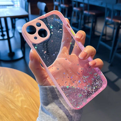 Coque Transparente Anti-choc Avec Bling Étoilé pour iPhone 13 Pro