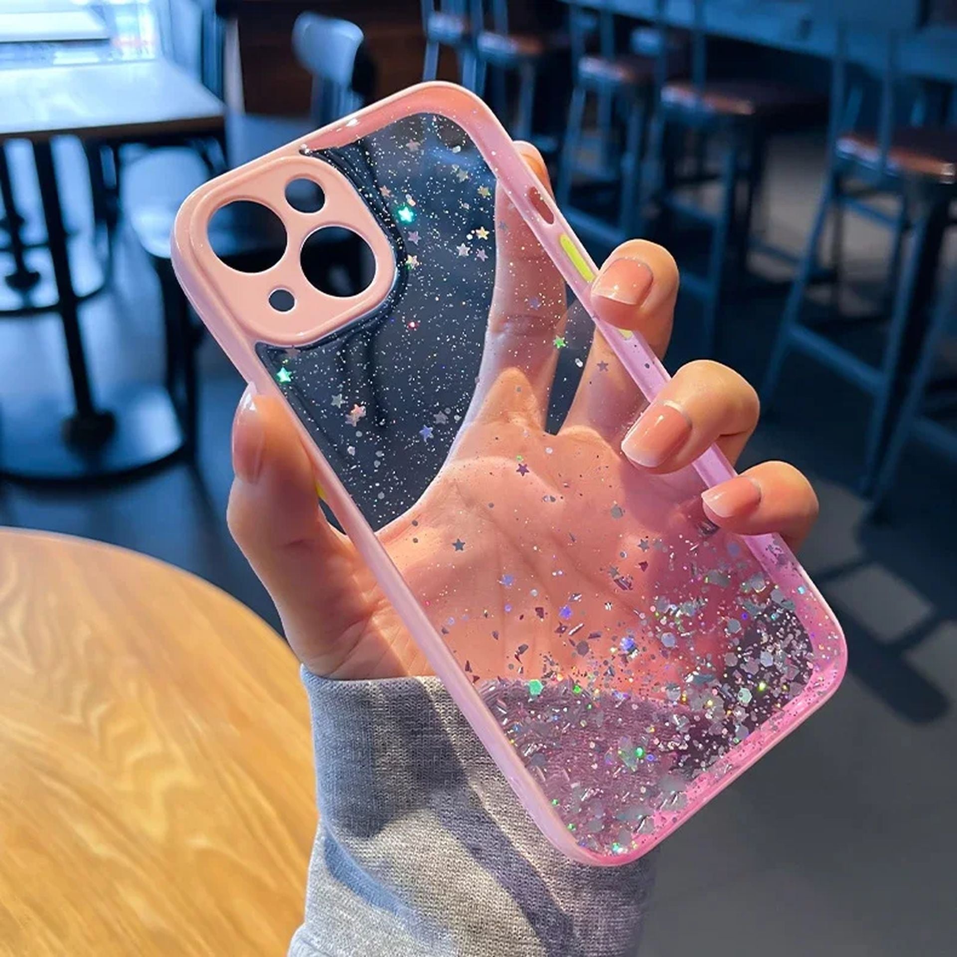 Coque Transparente Anti-choc Avec Bling Étoilé pour iPhone 14