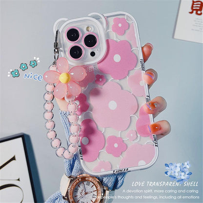 Coque Transparente avec Chaine Pendante pour iPhone 16