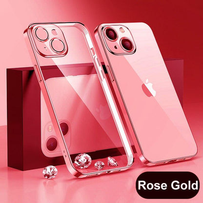 Coque Transparente Avec Placage Luxe en Gel de Silice pour iPhone 12 - Coque Wiqeo 10€-15€, Coque, iPhone 12, Silicone, Transparente Wiqeo, Déstockeur de Coques Pour iPhone