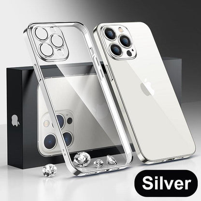Coque Transparente Avec Placage Luxe en Gel de Silice pour iPhone 12 - Coque Wiqeo 10€-15€, Coque, iPhone 12, Silicone, Transparente Wiqeo, Déstockeur de Coques Pour iPhone