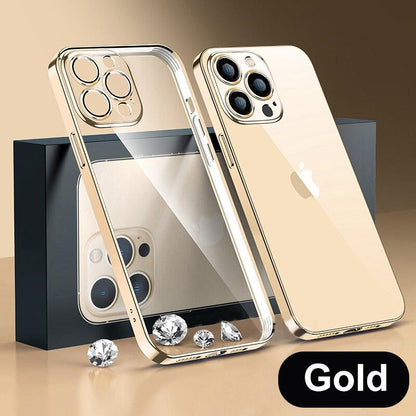 Coque Transparente Avec Placage Luxe en Gel de Silice pour iPhone 13 - Coque Wiqeo 10€-15€, Coque, iPhone 13, Silicone, Transparente Wiqeo, Déstockeur de Coques Pour iPhone