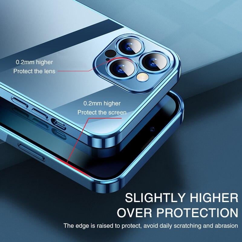 Coque Transparente Avec Placage Luxe en Gel de Silice pour iPhone 13 Pro - Coque Wiqeo 10€-15€, Coque, iPhone 13 Pro, Silicone, Transparente Wiqeo, Déstockeur de Coques Pour iPhone