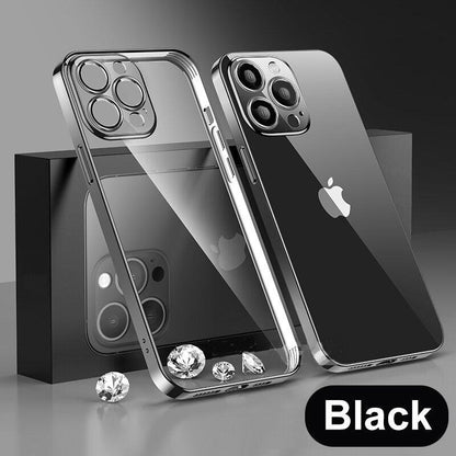 Coque Transparente Avec Placage Luxe en Gel de Silice pour iPhone 14 - Coque Wiqeo 10€-15€, Coque, iPhone 14, Silicone, Transparente Wiqeo, Déstockeur de Coques Pour iPhone