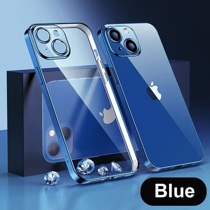 Coque Transparente Avec Placage Luxe en Gel de Silice pour iPhone 14 - Coque Wiqeo 10€-15€, Coque, iPhone 14, Silicone, Transparente Wiqeo, Déstockeur de Coques Pour iPhone