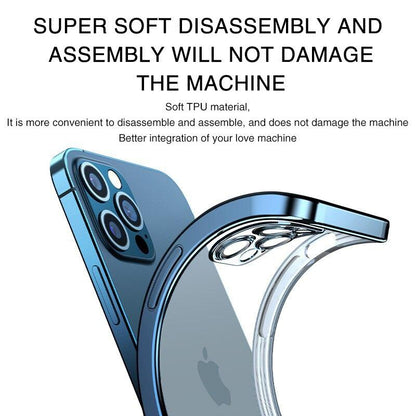 Coque Transparente Avec Placage Luxe en Gel de Silice pour iPhone 15 Plus - Coque Wiqeo 10€-15€, Coque, iPhone 15 Plus, Silicone, Transparente Wiqeo, Déstockeur de Coques Pour iPhone