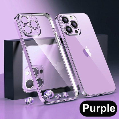Coque Transparente Avec Placage Luxe en Gel de Silice pour iPhone 16 Plus - Coque Wiqeo 10€-15€, Coque, iPhone 16 Plus, Silicone, Transparente Wiqeo, Déstockeur de Coques Pour iPhone